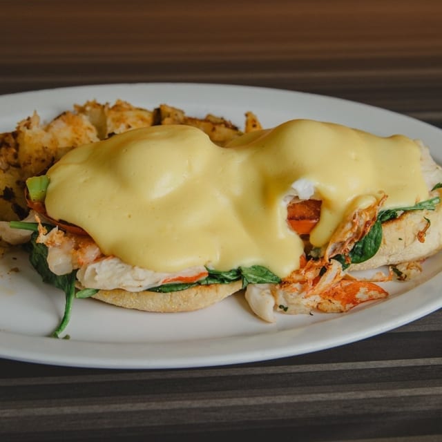 Seafood Benedict.